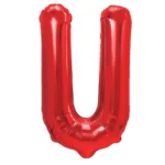 Balon Folie Litera U 40cm, Rosu