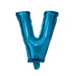 Balon Folie Litera V 40cm, Albastru