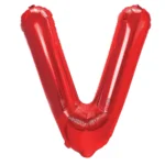 Balon Folie Litera V 40cm, Rosu