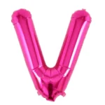 Balon Folie Litera V 40cm, Fuchsia