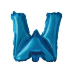 Balon Folie Litera W 40cm, Albastru