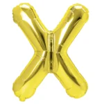 Balon Folie Litera X 100cm, Auriu