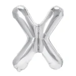 Balon Folie Litera X 40cm, Argintiu