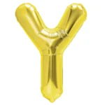 Balon Folie Litera Y 100cm, Auriu