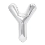 Balon Folie Litera Y 40cm, Argintiu