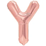 Balon Folie Litera Y 40cm, Roz Auriu
