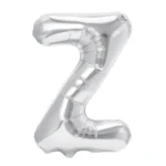 Balon Folie Litera Z 100cm, Argintiu