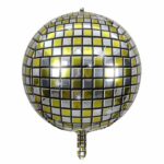 Balon Folie Minge Disco Auriu/Argintiu 4D 55 cm "Sfera Orbz"