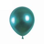 Set 100 Baloane Latex Chrome 13cm, Verde