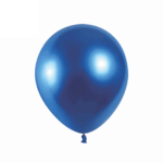 Set 50 Baloane Latex Chrome 25cm, Albastru,Blue