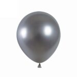 Set 25 Baloane Latex Chrome 30cm, Argintiu