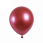 Set 50 Baloane Latex Chrome 25cm, Rosu,Red