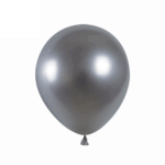 Set 5 Baloane Latex Jumbo 46cm Chrome , Argintiu