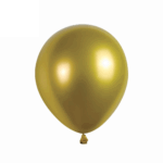 Set 5 Baloane Latex Jumbo 46 cm Chrome , Auriu Gold