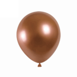 Set 5 Baloane Latex Jumbo 46cm Chrome , Roz Auriu