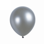 Set 100 Baloane Latex Metalic 13cm, Argintiu