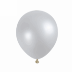 Set 25 Baloane Latex Metalic 30cm, Alb