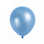 Set 25 Baloane Latex Metalic 30cm, Albastru Deschis
