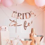 Banner Aniversar "Bride to Be" Roz Auriu