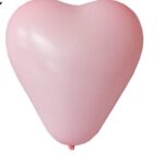 Set 5 Baloane Latex Inimă Roz Deschis 30 cm