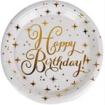 Farfurii De Hârtie La Multi Ani, 18 cm, Set De 6 Bucăți