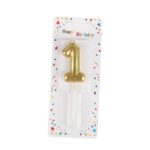 Lumânare Aniversară Numărul 1, Auriu