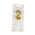 Lumânare Aniversară Numărul 2, Auriu