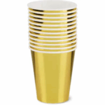 Pahare De Hârtie Aurie, Set De 6 Bucăți