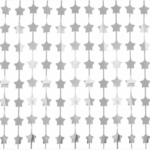 Perdea de Petrecere Stelute Argintie 100x200cm