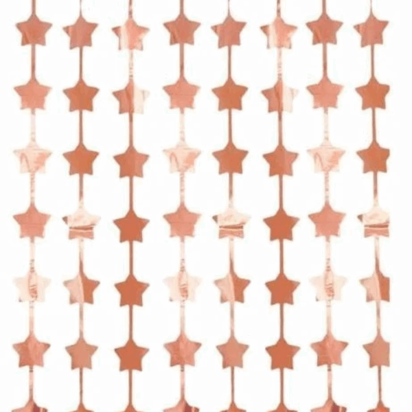 Perdea de Petrecere Stelute Auriu Roz 100x200cm