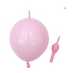 Set 25 Baloane Latex 25cm, Roz Pastel cu Conector