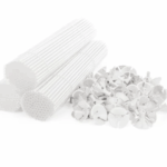 Set 100 Betisoare Albe De Baloane