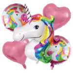 Set 5 Baloane Folie Unicorn