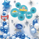 Set Ghirlanda Happy Birthday si Cosmonauti-52 Bucati