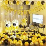 Set Ghirlanda Happy Birthday Auriu-51 Bucati