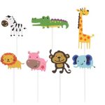 Topper Pentru Tort Animale, Set De 7 Bucăți