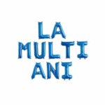 Balon Folie "La Mulți Ani" Albastru, 40cm