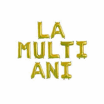 Balon Folie "La Mulți Ani" Auriu, 40cm
