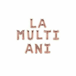 Balon Folie "La Mulți Ani" Roz-Auriu, 40cm