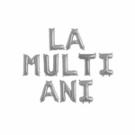 Balon Folie La Mulți Ani Argintiu, 40cm