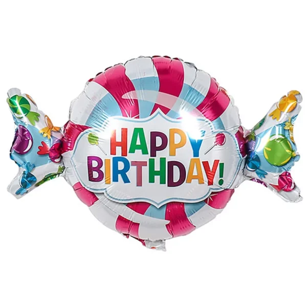 Balon Folie Bomboana Happy Birthday 35cm x 40cm