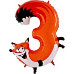 Balon Folie Animal 40cm Cifra 3