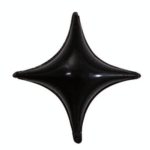 Balon Folie Stea in 4 colturi 65cm ,negru