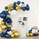 Arcada Baloane Chrome si confetti 116 buc