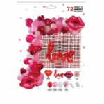 Arcada Baloane Valentines's Day cu buze 72 buc