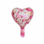 Balon din Folie forma de Inima "Love You" 25 cm + Betisor