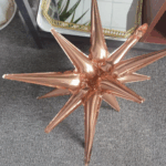 Balon folie stea 3D 55x44cm, Roz auriu - imagine 4