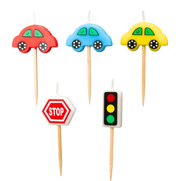 Set 5 Lumanari Tort , Masini