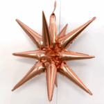 Balon folie stea 3D 55x44cm, Roz auriu