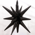 Balon Folie Stea 3D 55x44cm, Negru
